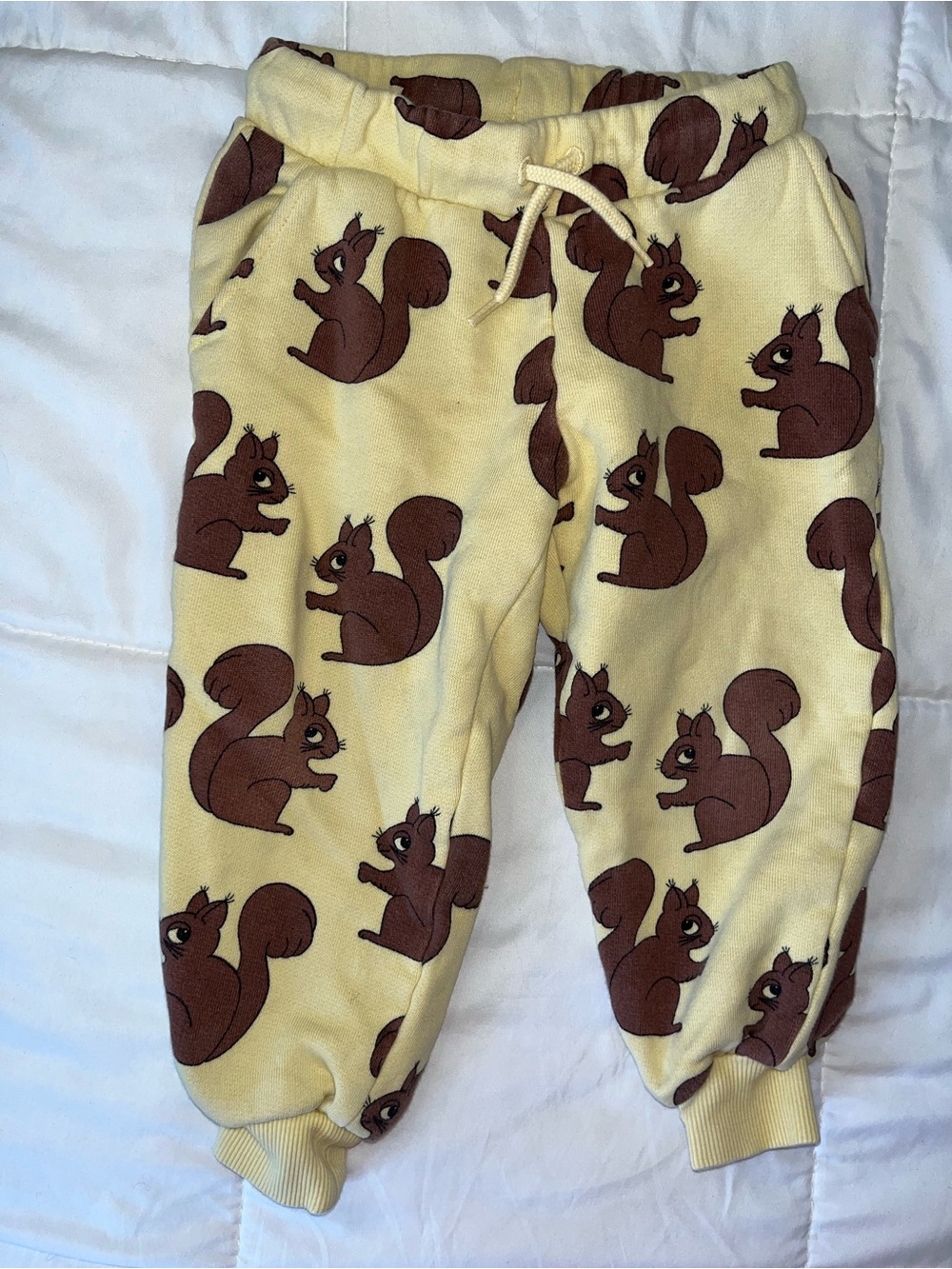 Mini Rodini Yellow Squirrel Joggers